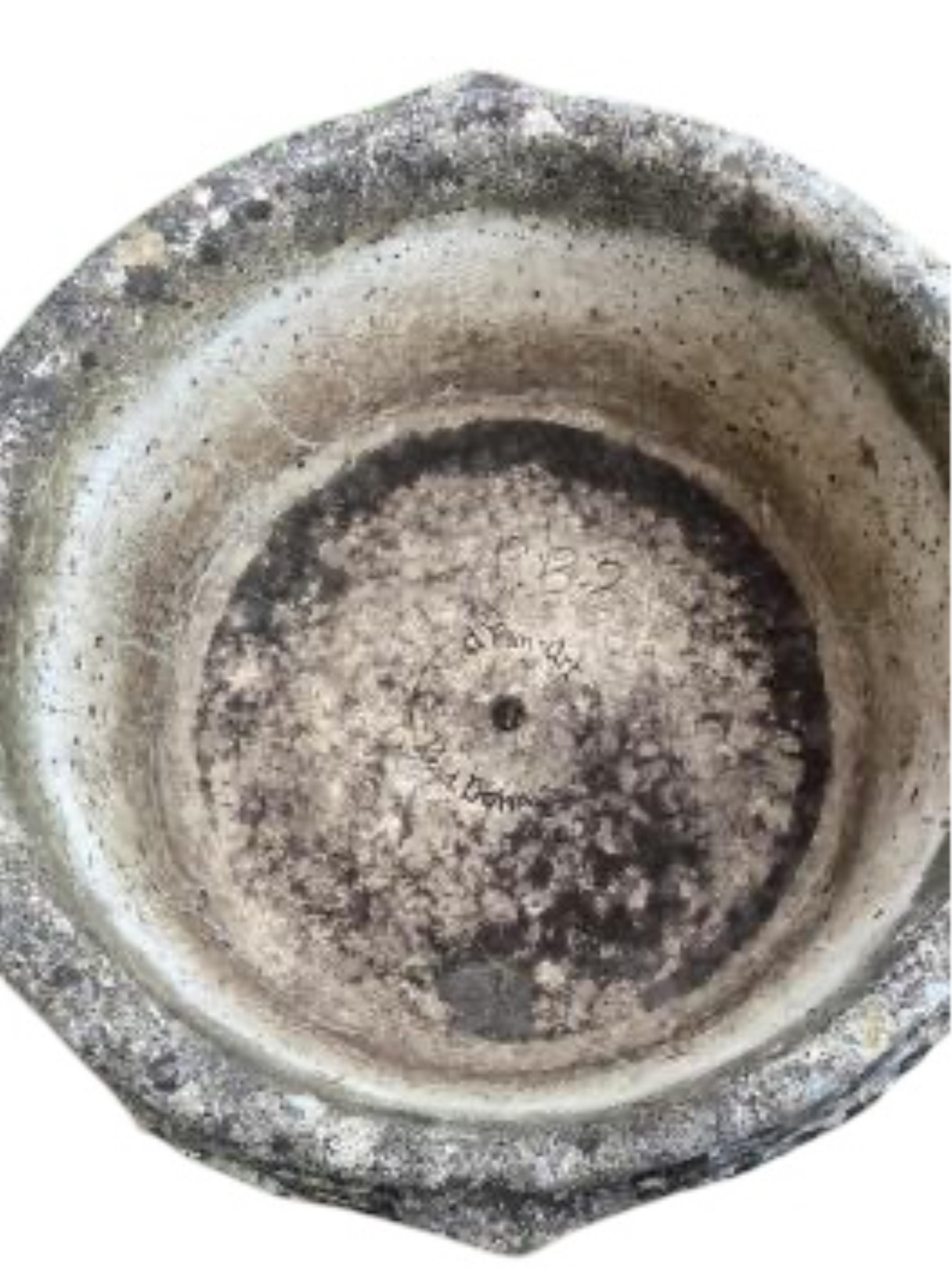A 'Pan Art' reconstituted stone garden planter on a pedestal base, diameter 45cm, height 48cm